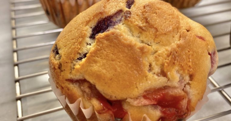 Simple and Easy Triple-Berry Muffins
